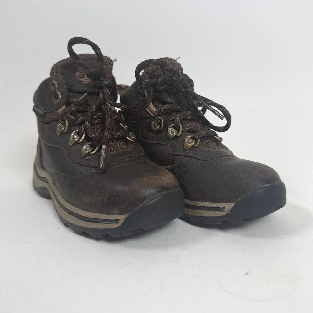 Timberland Shoes Toddler Size 8 8C Waterproof Leather Hiking Boots Lace Up Brown